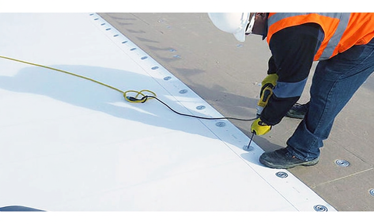 TPO roof replacement project in Irving, Texas